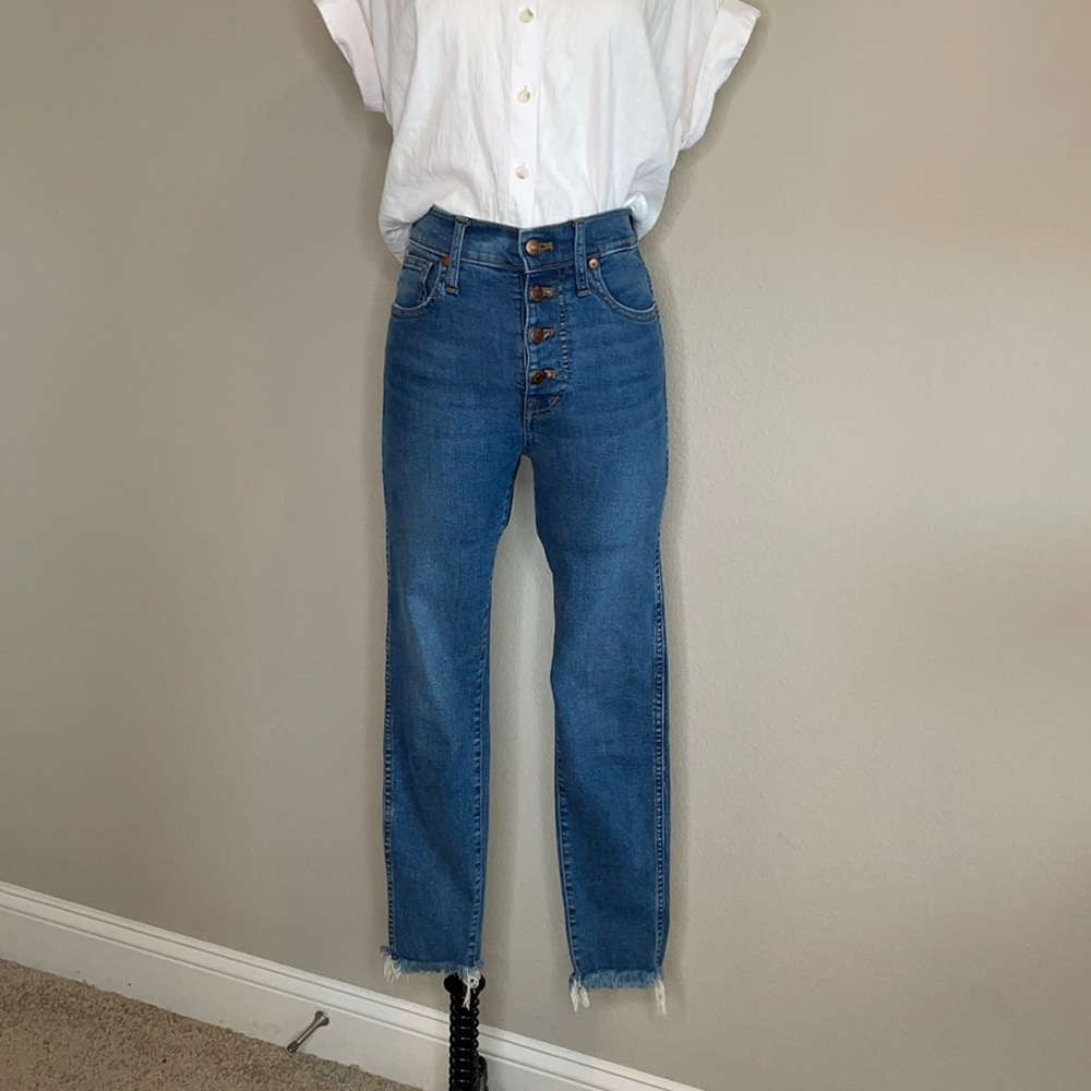 Madewell button-fly 10” high rise skinny